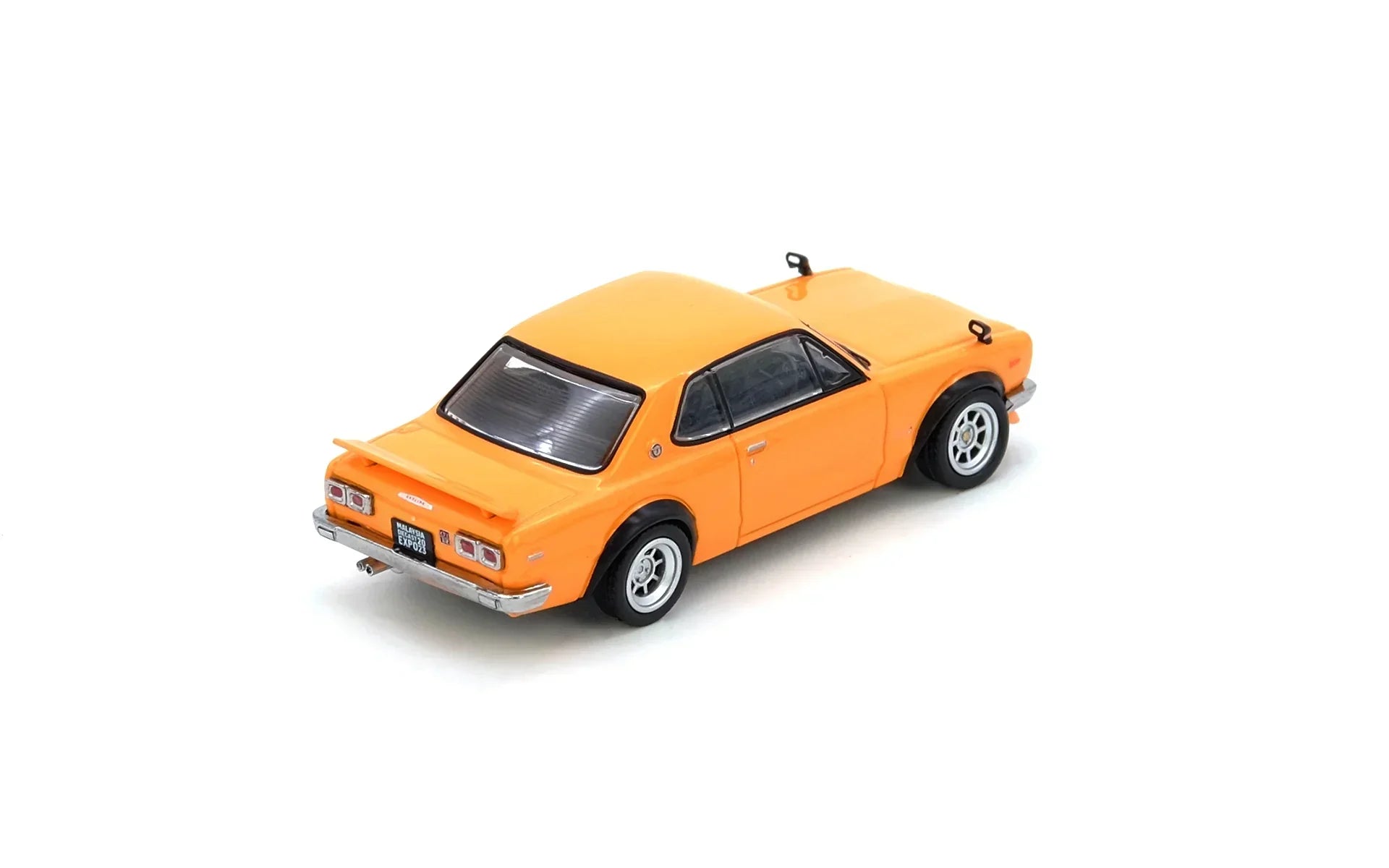 Premium scale diecast model car – Nissan Skyline 2000 GT-R (KPGC10) Malaysia Diecast Expo 2023 Event Edtion 2023, 1:64 Scale (Orange) Collectible