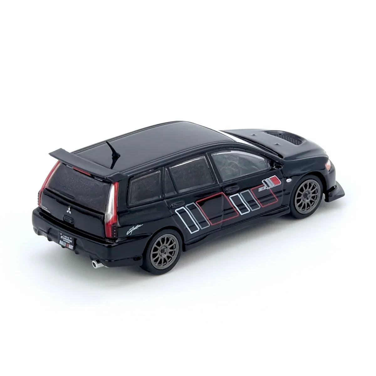 Premium scale diecast model car – Mitsubishi Lancer Evolution IX Wagon 2005, 1:64 Scale (Black) Collectible