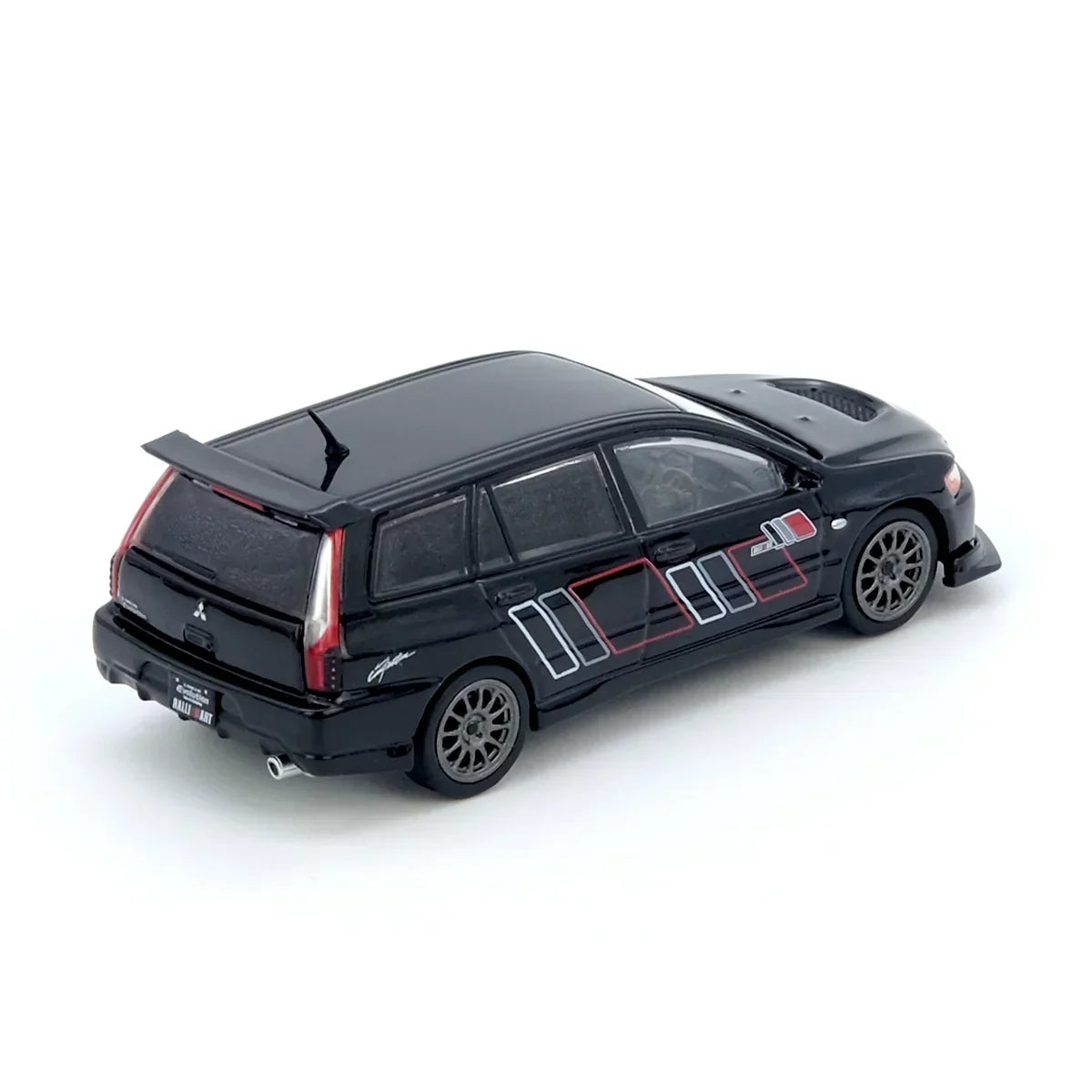 Premium scale diecast model car – Mitsubishi Lancer Evolution IX Wagon 2005, 1:64 Scale (Black) Collectible