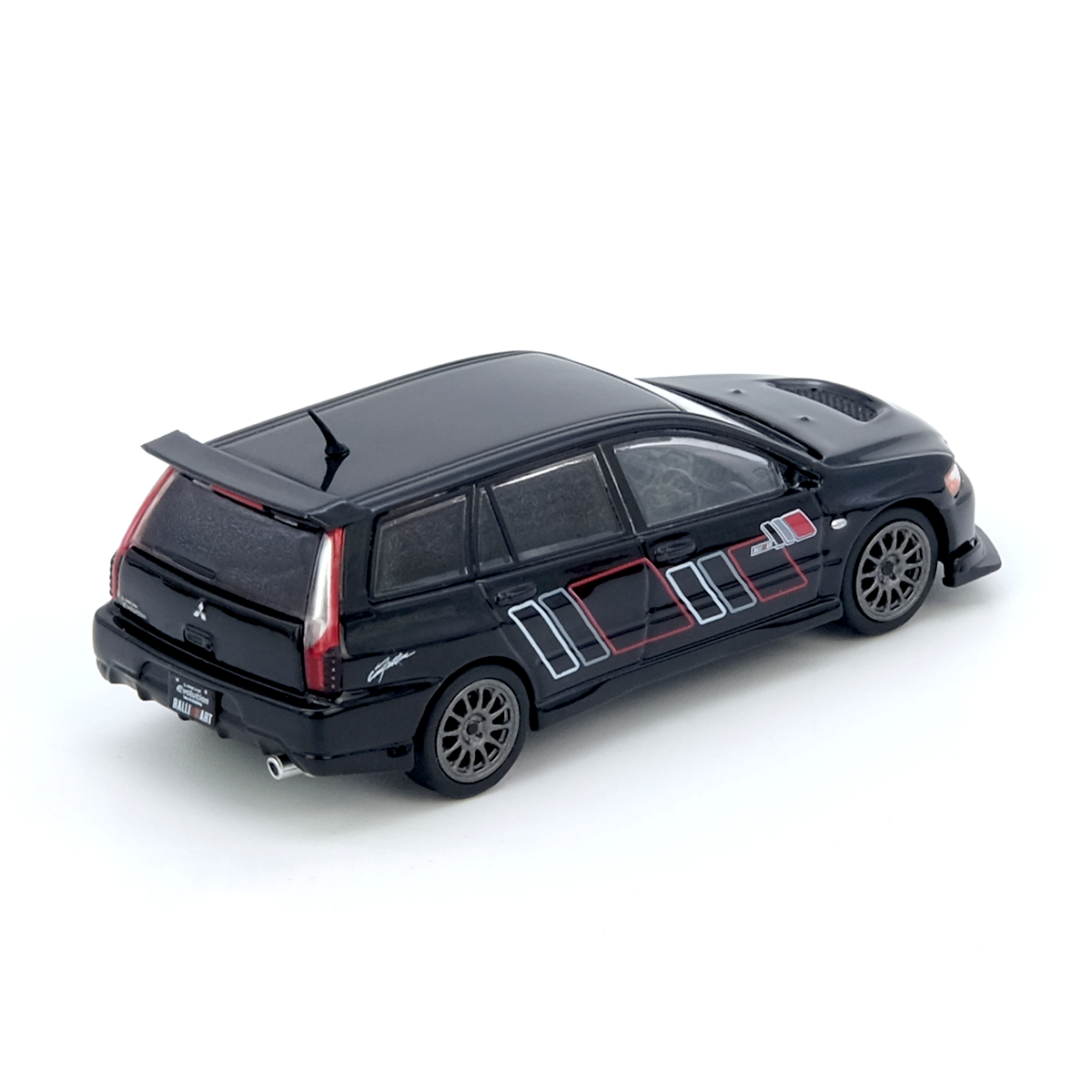 Premium scale diecast model car – Mitsubishi Lancer Evolution IX Wagon 2005, 1:64 Scale (Black) Collectible