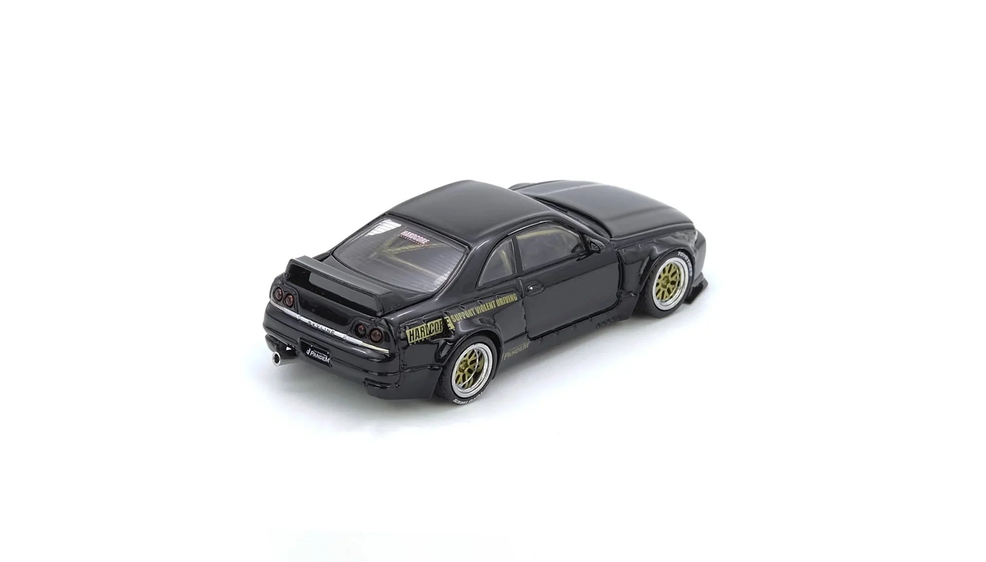 Premium scale diecast model car – *PRE-ORDER* Pandem GT-R BCNR33,1:64 Scale (Black) Collectible