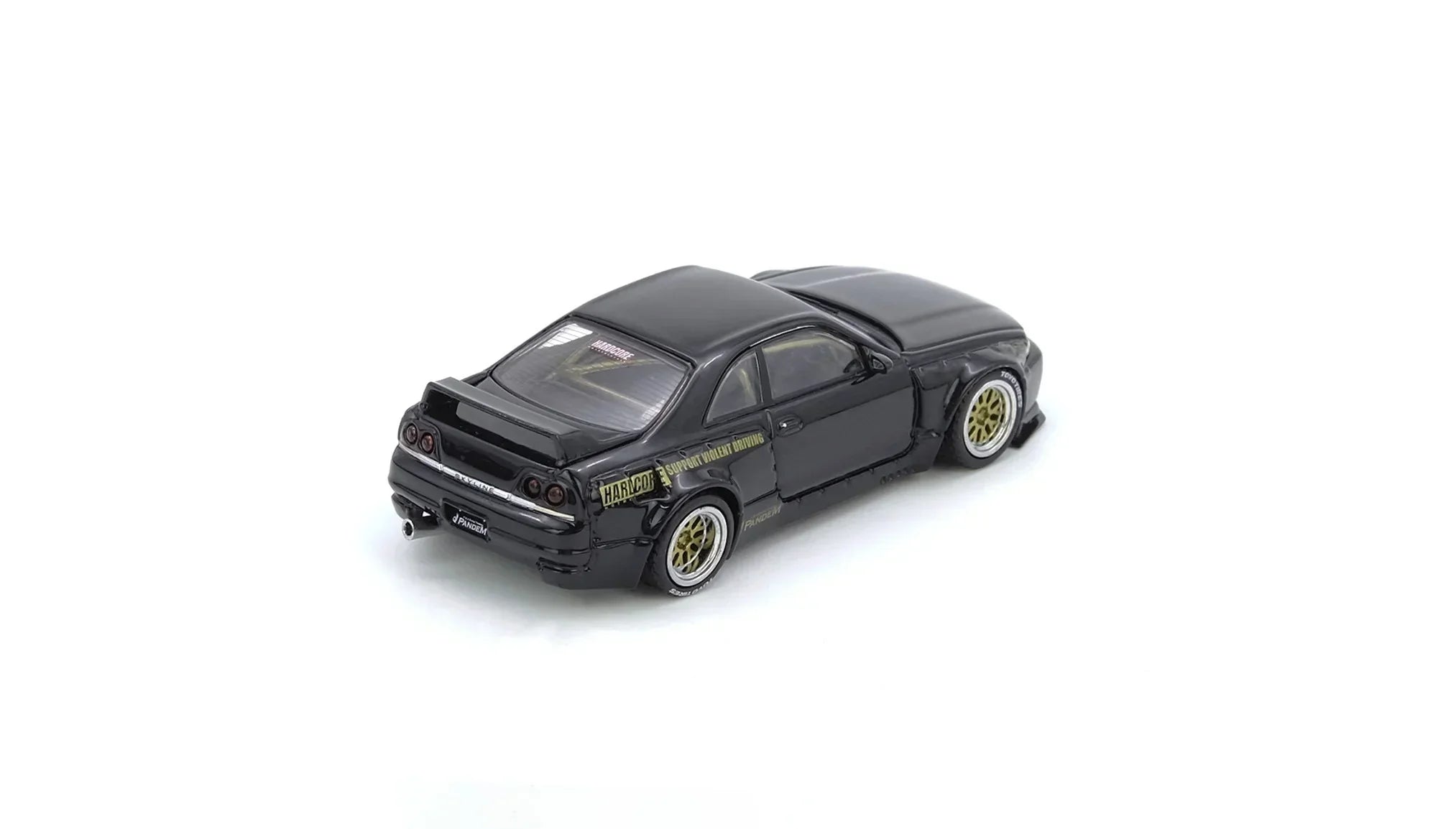 Premium scale diecast model car – *PRE-ORDER* Pandem GT-R BCNR33,1:64 Scale (Black) Collectible