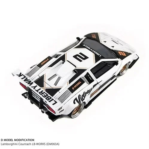 Premium scale diecast model car – Lamborghini Countach LB-WORKS (FNRC), 1:64 Scale Collectible