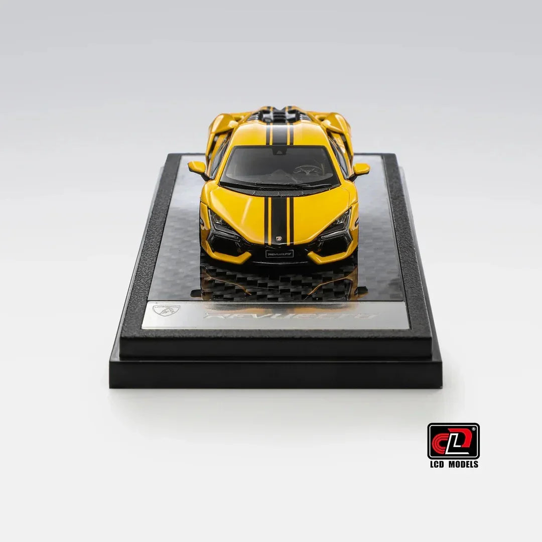 Premium scale diecast model car – Lamborghini Revuelto 20th Anniversary, 1:64 Scale (Yellow) Collectible