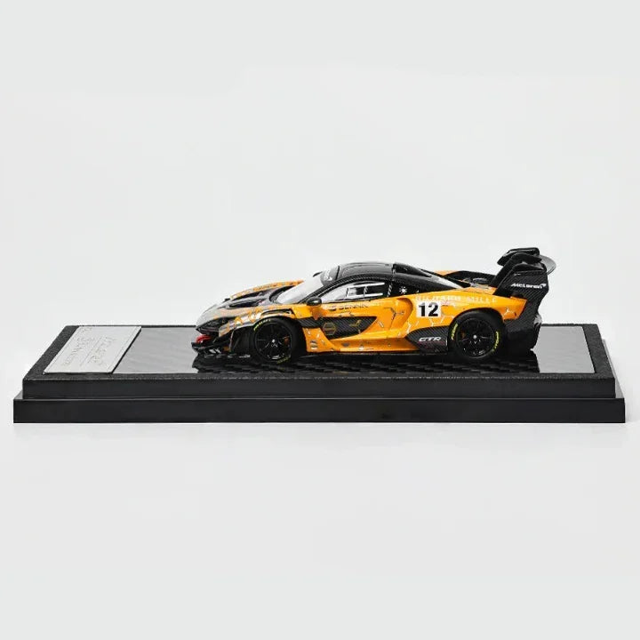 Premium scale diecast model car – McLaren Senna GTR, 1:64 Scale (Electroplating Orange) Collectible