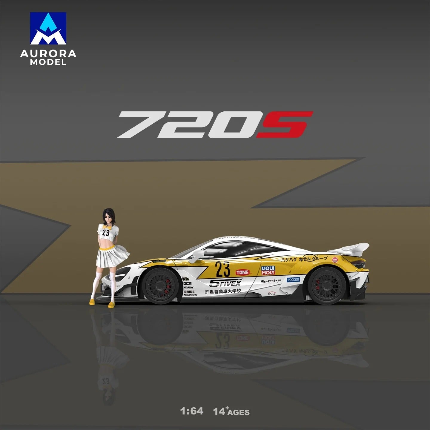 *PRE-ORDER* McLaren 720S Lightning Finesh Series with Figure, 1:64 Scale