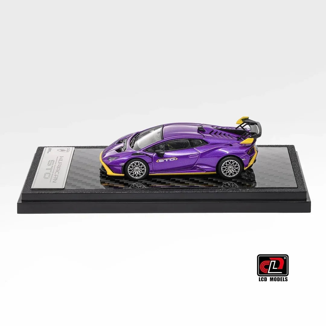 Premium scale diecast model car – Lamborghini Huracan STO, 1:64 Scale (Purple) Collectible