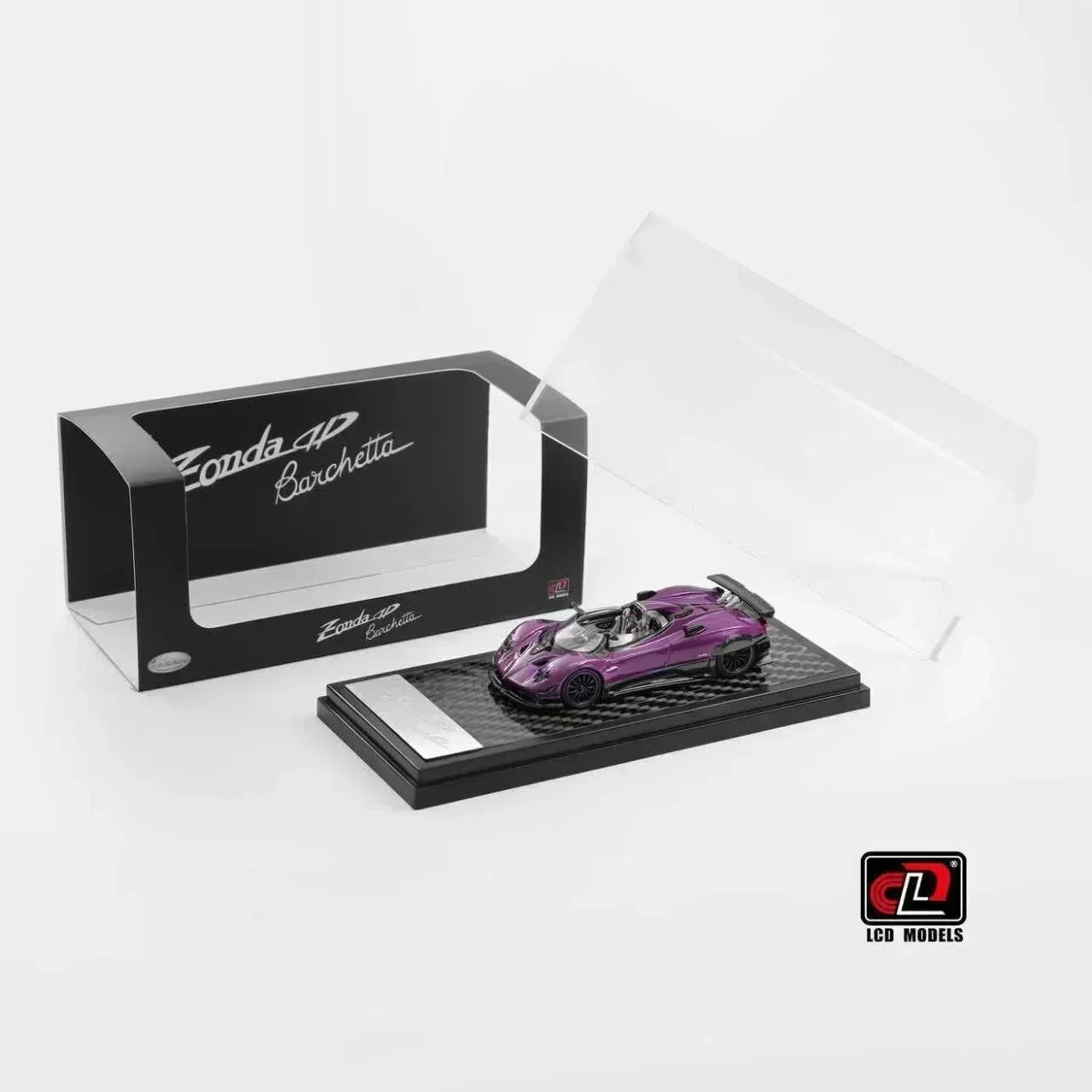 Premium scale diecast model car – Pagani Zonda HP Shanghai Toy Fair Special Package 2025, 1:64 Scale (Carbon Purple) Collectible
