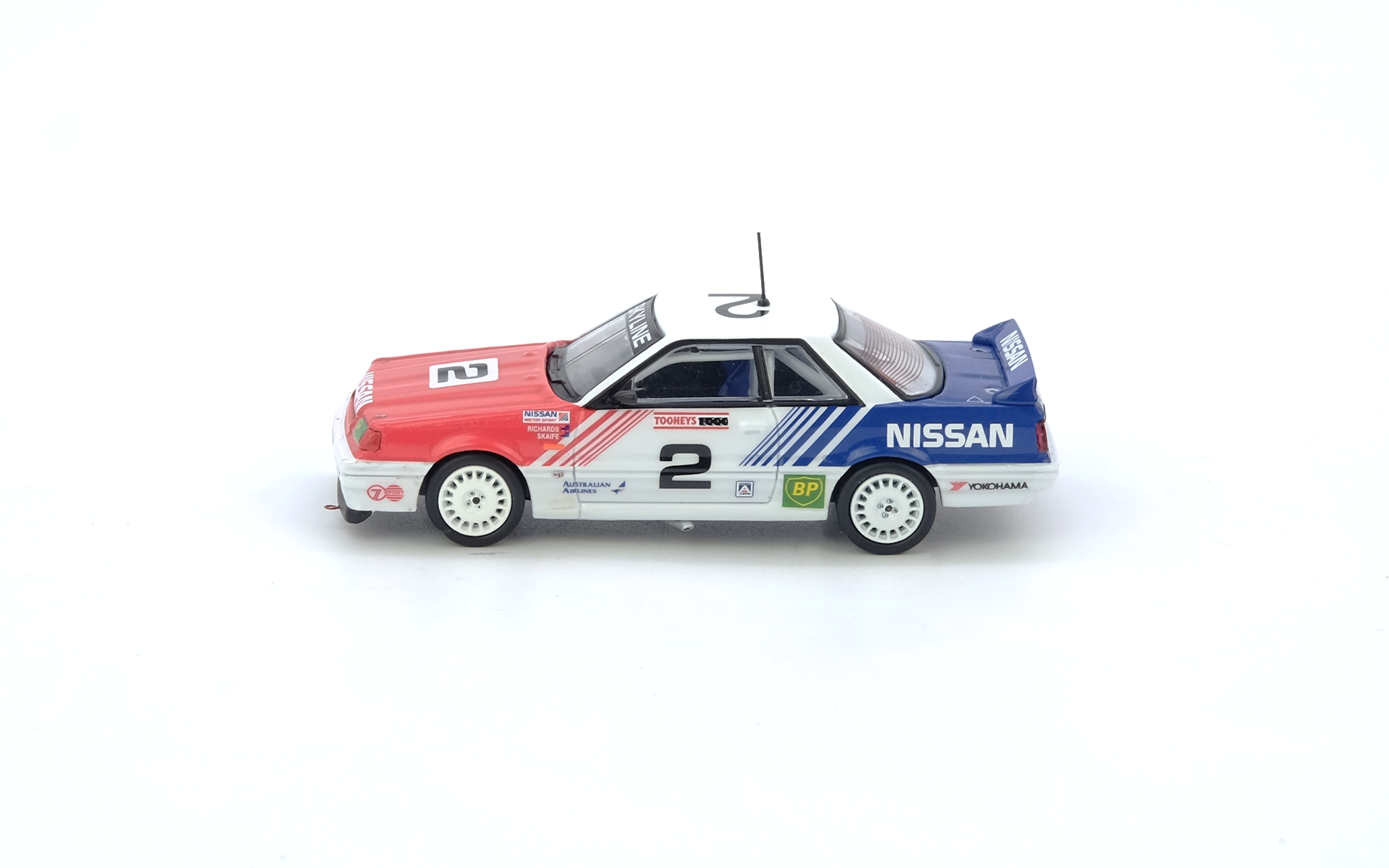 Premium scale diecast model car – Nissan Skyline GTR-S (HR31) #2 "Nissan Motor Sport" Sandown 500 Winner 1989, 1:64 Scale Collectible