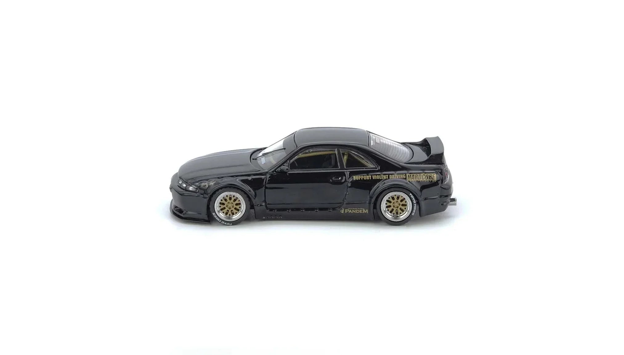 Premium scale diecast model car – *PRE-ORDER* Pandem GT-R BCNR33,1:64 Scale (Black) Collectible