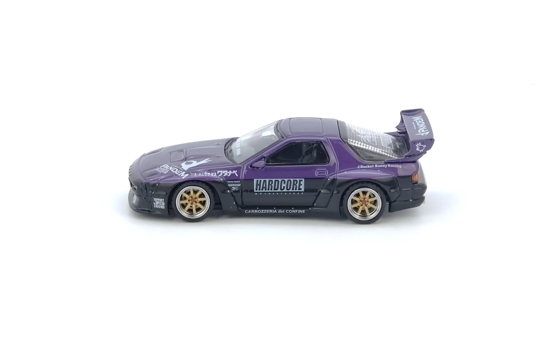 Premium scale diecast model car – Mazda RX7 (Fc3S) Pandem Rocket Bunny, 1:64 Scale (Purple) Collectible