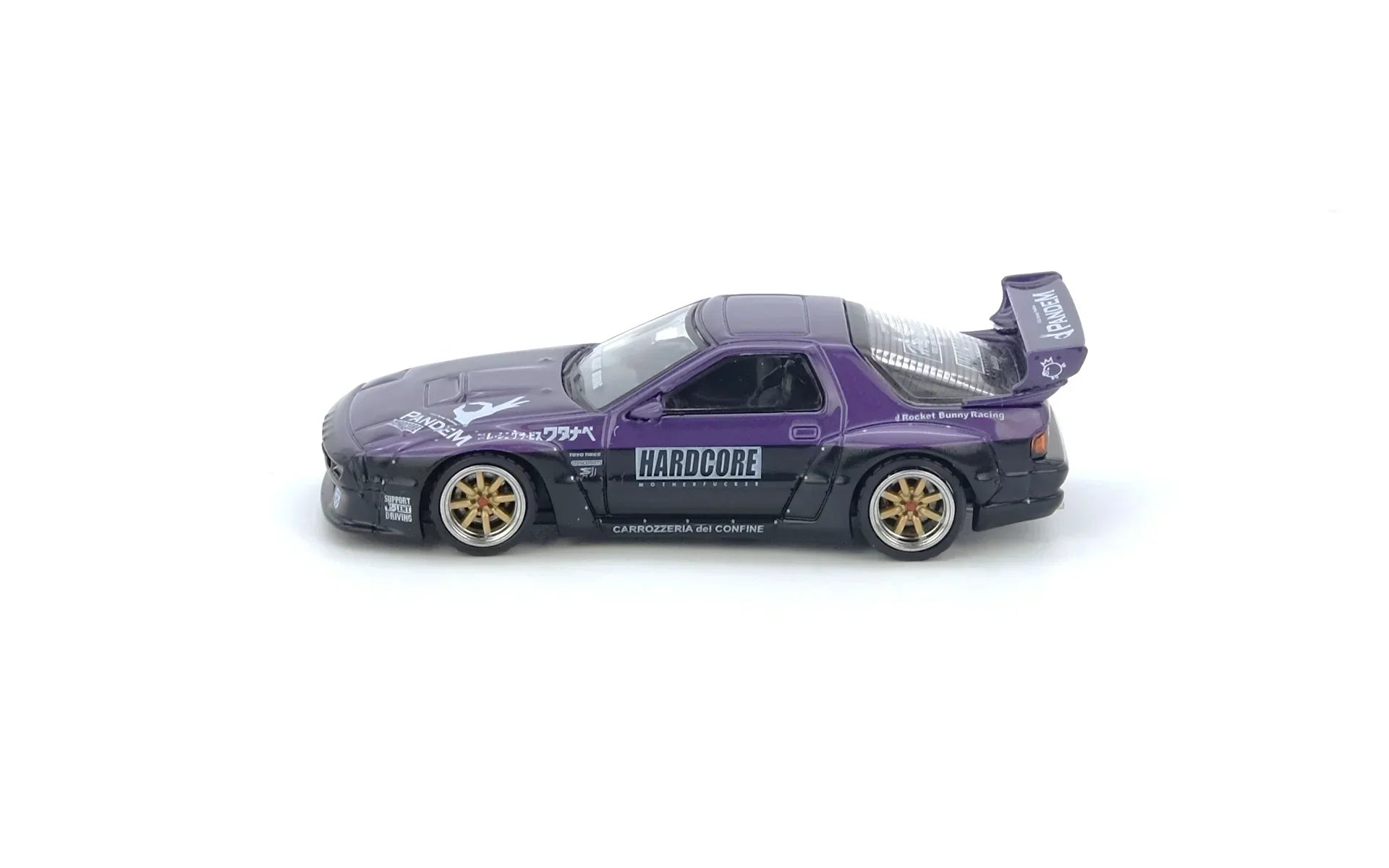 Premium scale diecast model car – Mazda RX7 (Fc3S) Pandem Rocket Bunny, 1:64 Scale (Purple) Collectible