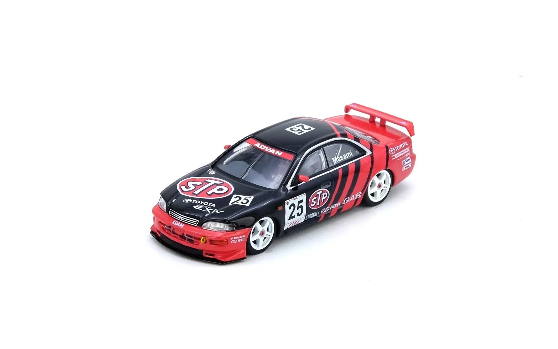 Premium scale diecast model car – Toyota Corona Exiv #25 Stp Advan JTCC 1995, 1:64 Scale Collectible