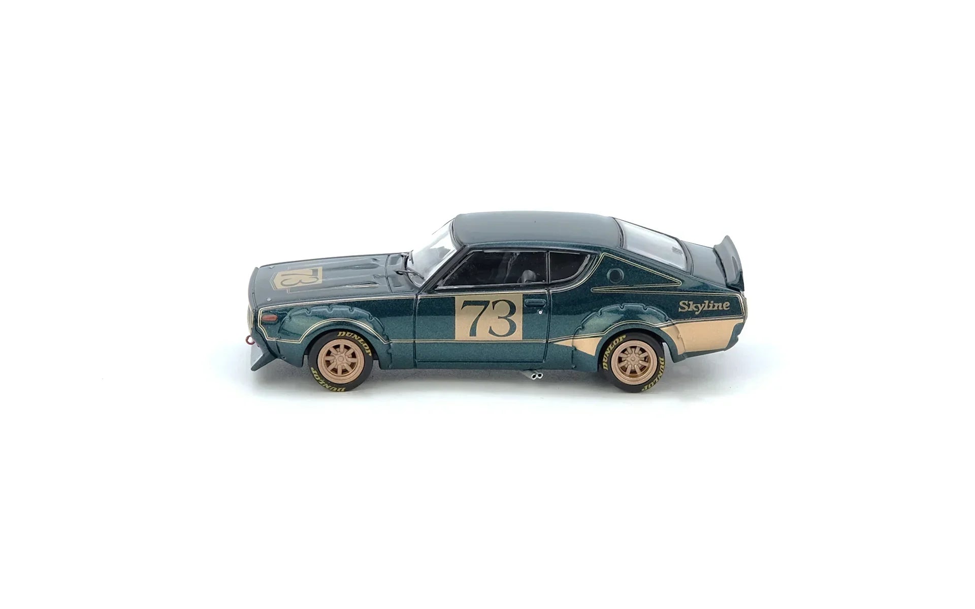 Premium scale diecast model car – *PRE-ORDER* Nissan Skyline 2000 Gt-R (KPGC110) Racing Concept, 1:64 Scale (Green) Collectible