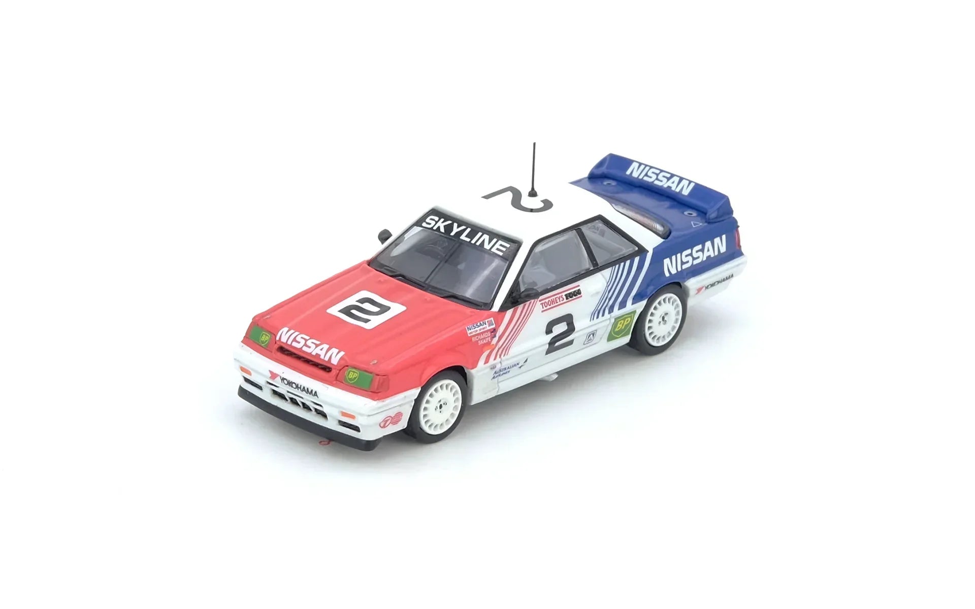 Premium scale diecast model car – Nissan Skyline GTR-S (HR31) #2 "Nissan Motor Sport" Sandown 500 Winner 1989, 1:64 Scale Collectible