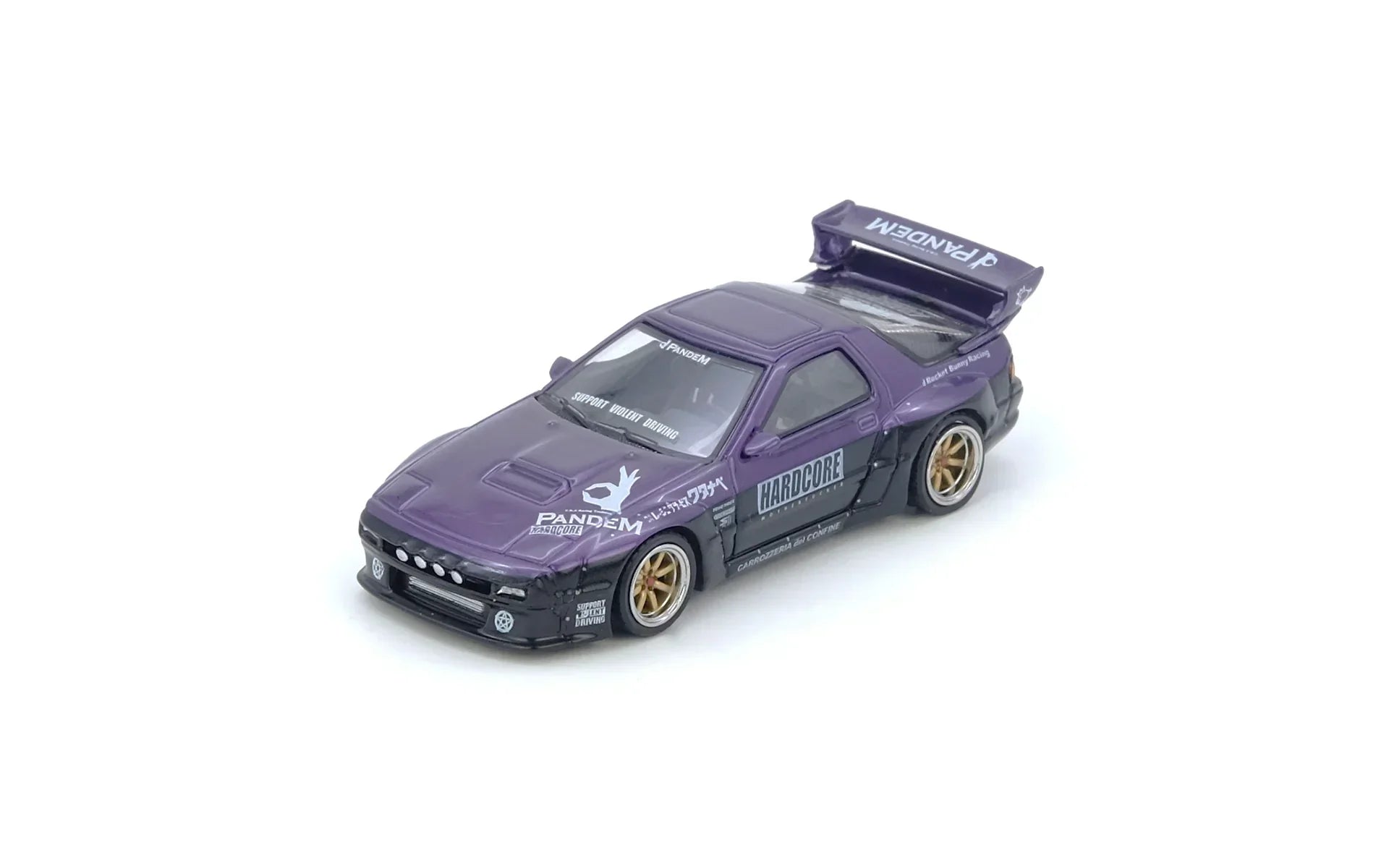 Premium scale diecast model car – Mazda RX7 (Fc3S) Pandem Rocket Bunny, 1:64 Scale (Purple) Collectible