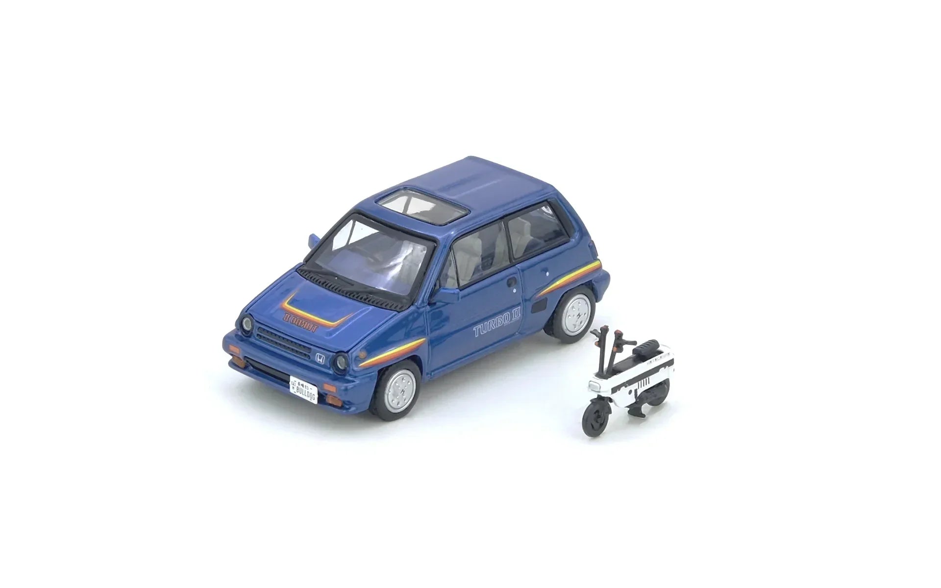Premium scale diecast model car – Honda City Turbo II, 1:64 Scale (Blue) Collectible