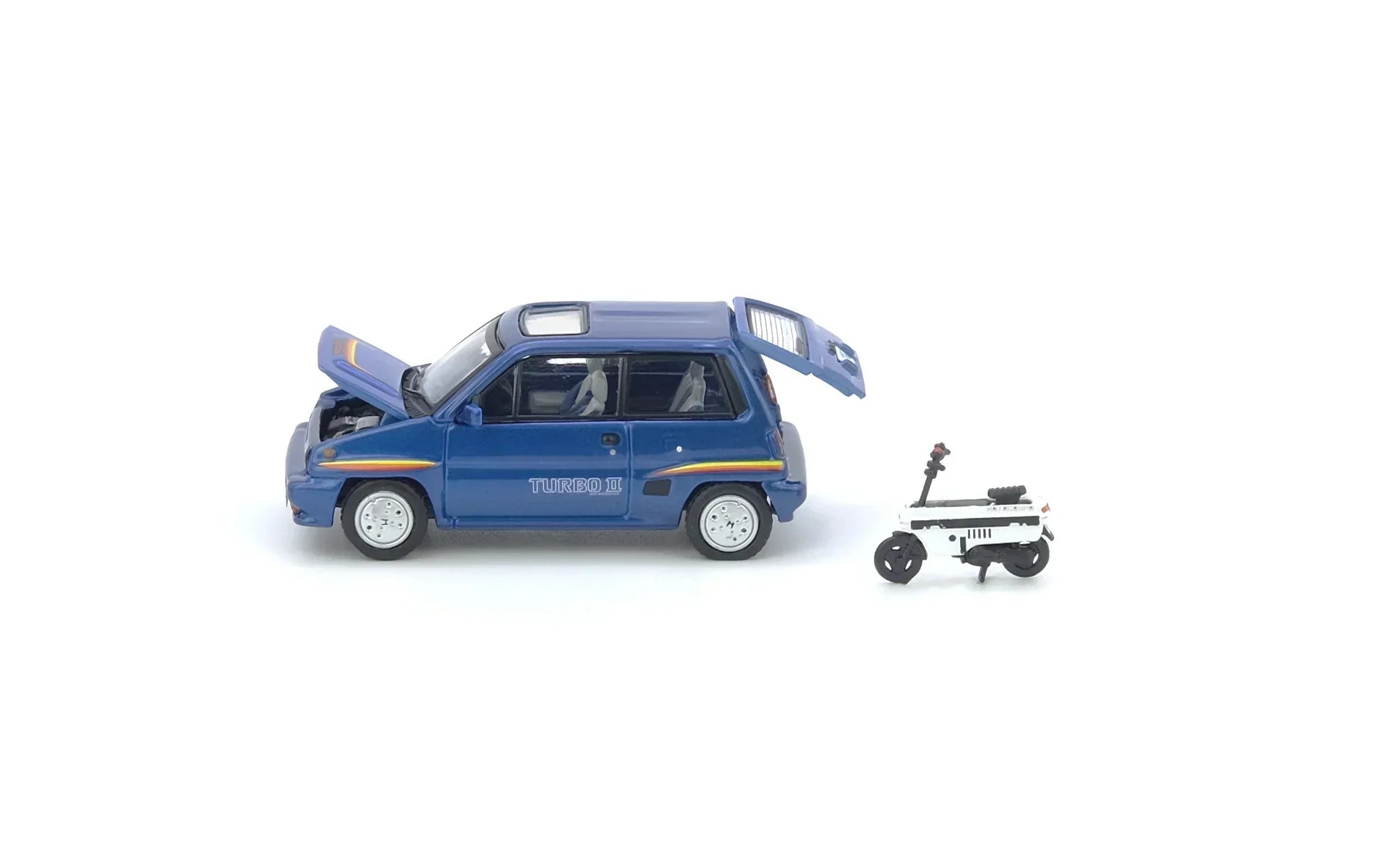 Premium scale diecast model car – Honda City Turbo II, 1:64 Scale (Blue) Collectible