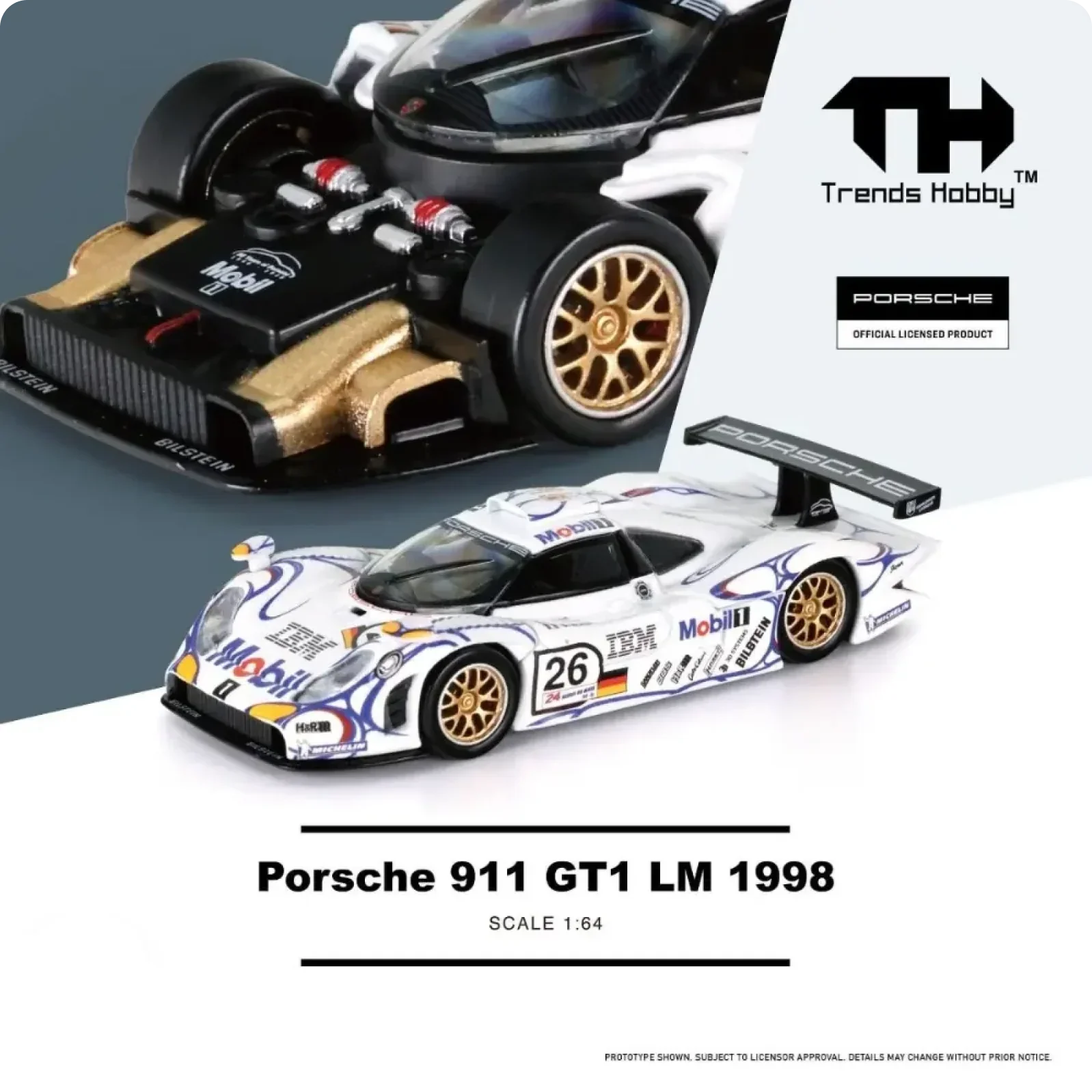 Porsche 911 GTI LM 1998, 1:64 Scale