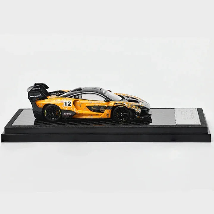 Premium scale diecast model car – McLaren Senna GTR, 1:64 Scale (Electroplating Orange) Collectible
