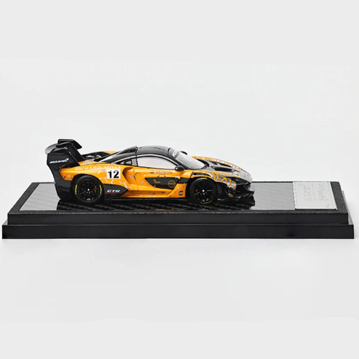 Premium scale diecast model car – McLaren Senna GTR, 1:64 Scale (Electroplating Orange) Collectible