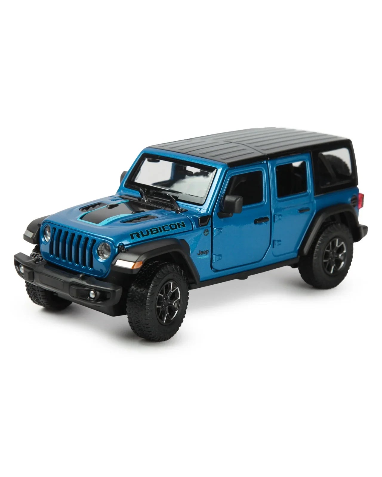 Premium scale diecast model car – Jeep Wrangler Rubicon 4xe, 1:24 Scale (Blue) Collectible