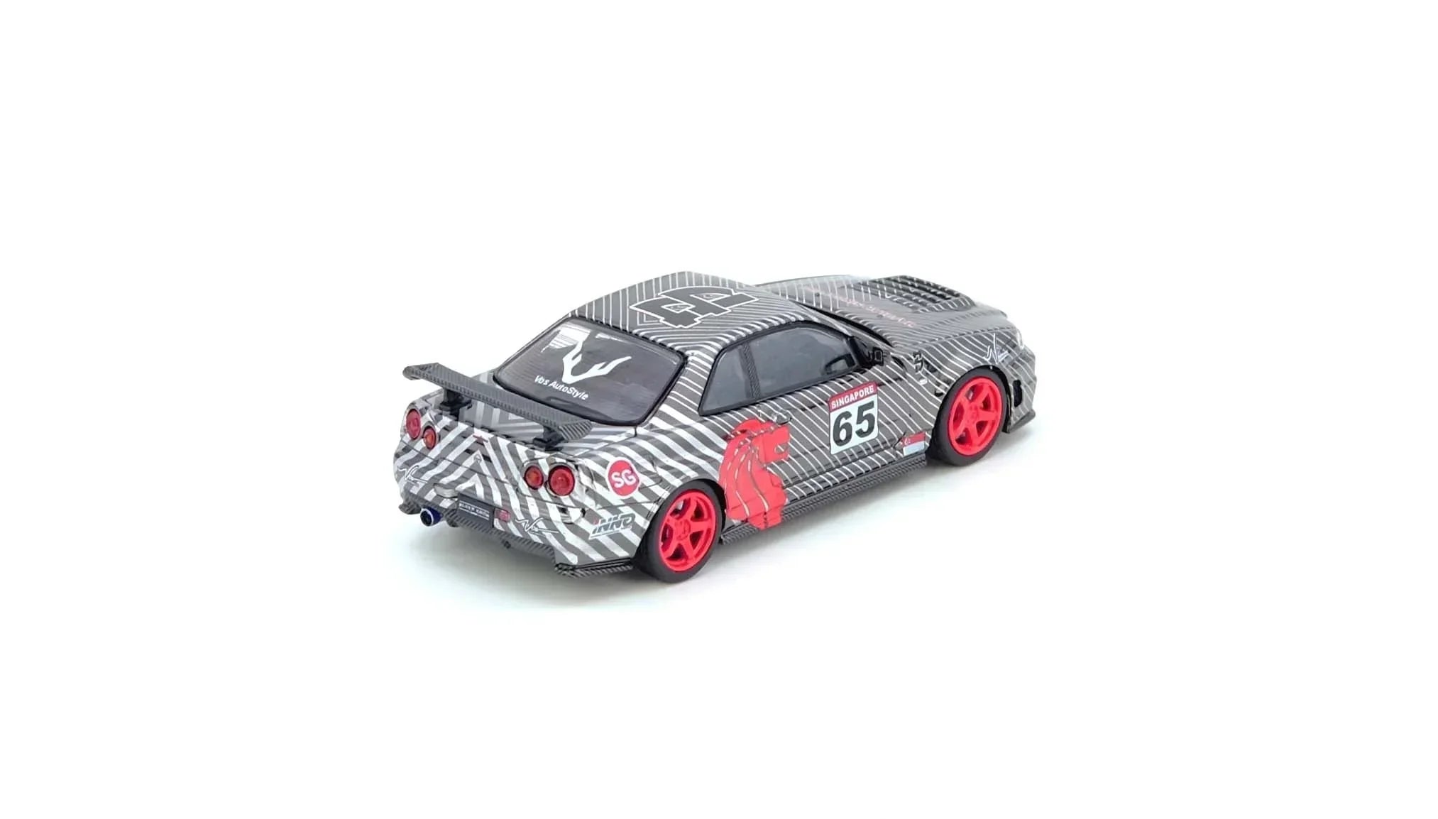Premium scale diecast model car – Skyline GT-R R34 Black Crow, 1:64 Scale (Black) Collectible
