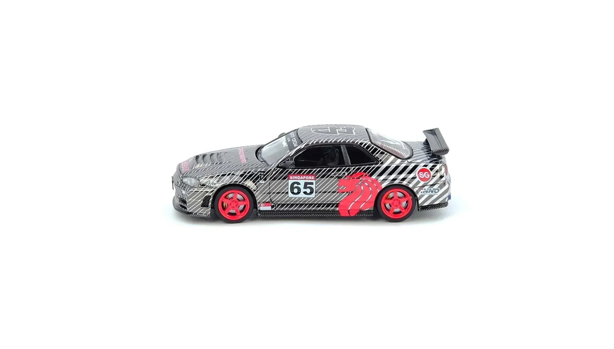 Premium scale diecast model car – Skyline GT-R R34 Black Crow, 1:64 Scale (Black) Collectible