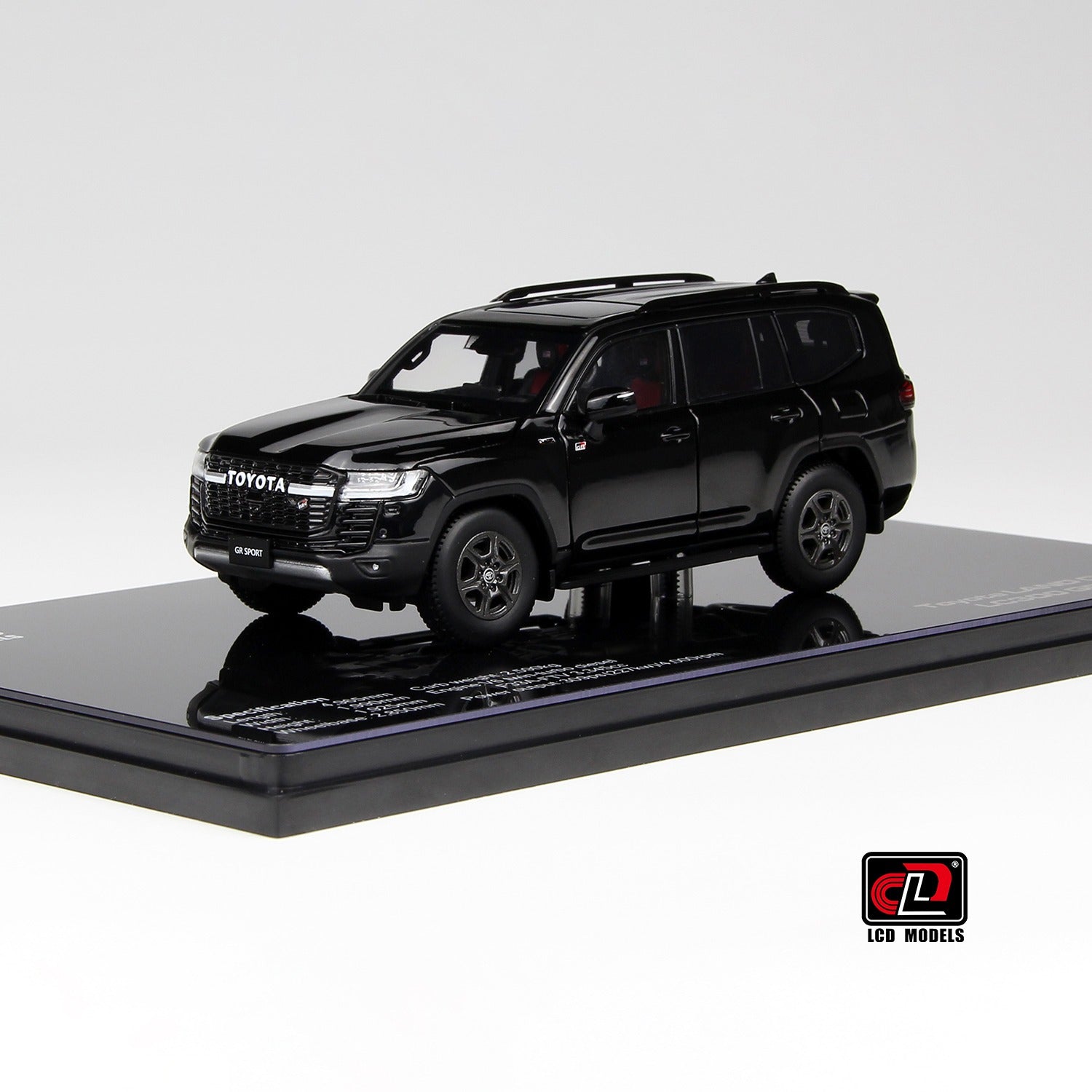 Premium scale diecast model car – Toyota LC300-GR Sport, 1:43 Scale (Black) Collectible
