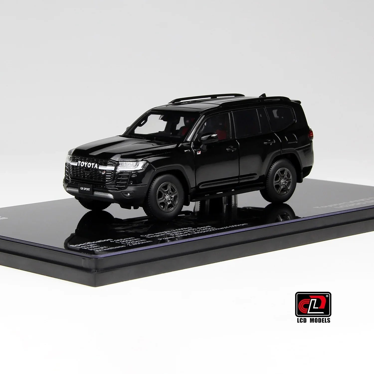 Premium scale diecast model car – Toyota LC300-GR Sport, 1:43 Scale (Black) Collectible