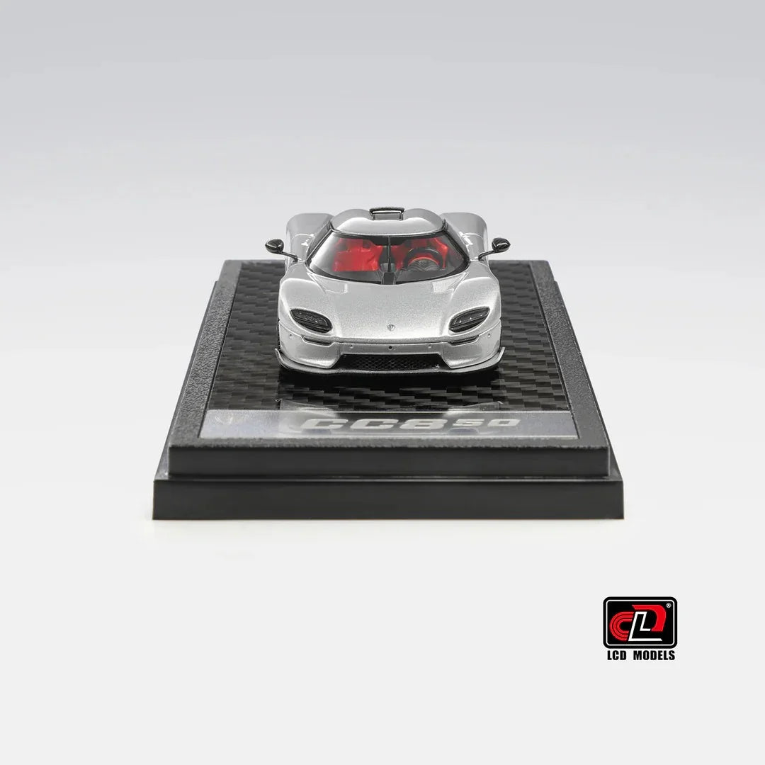Premium scale diecast model car – Koenigsegg CC850, 1:64 Scale (Silver) Collectible