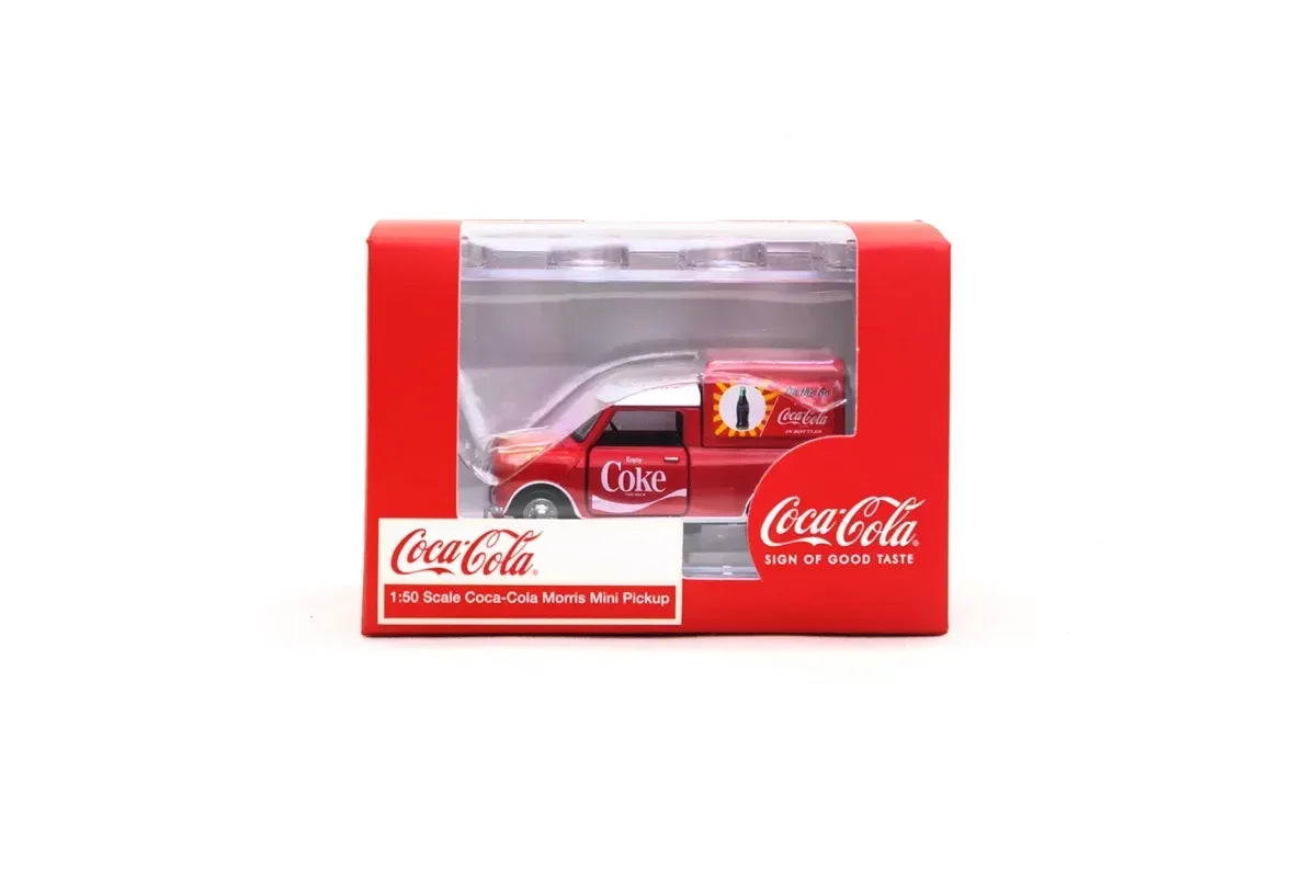 Premium scale diecast model car – Morris Mini Pickup Coca-Cola, 1:50 Scale Collectible
