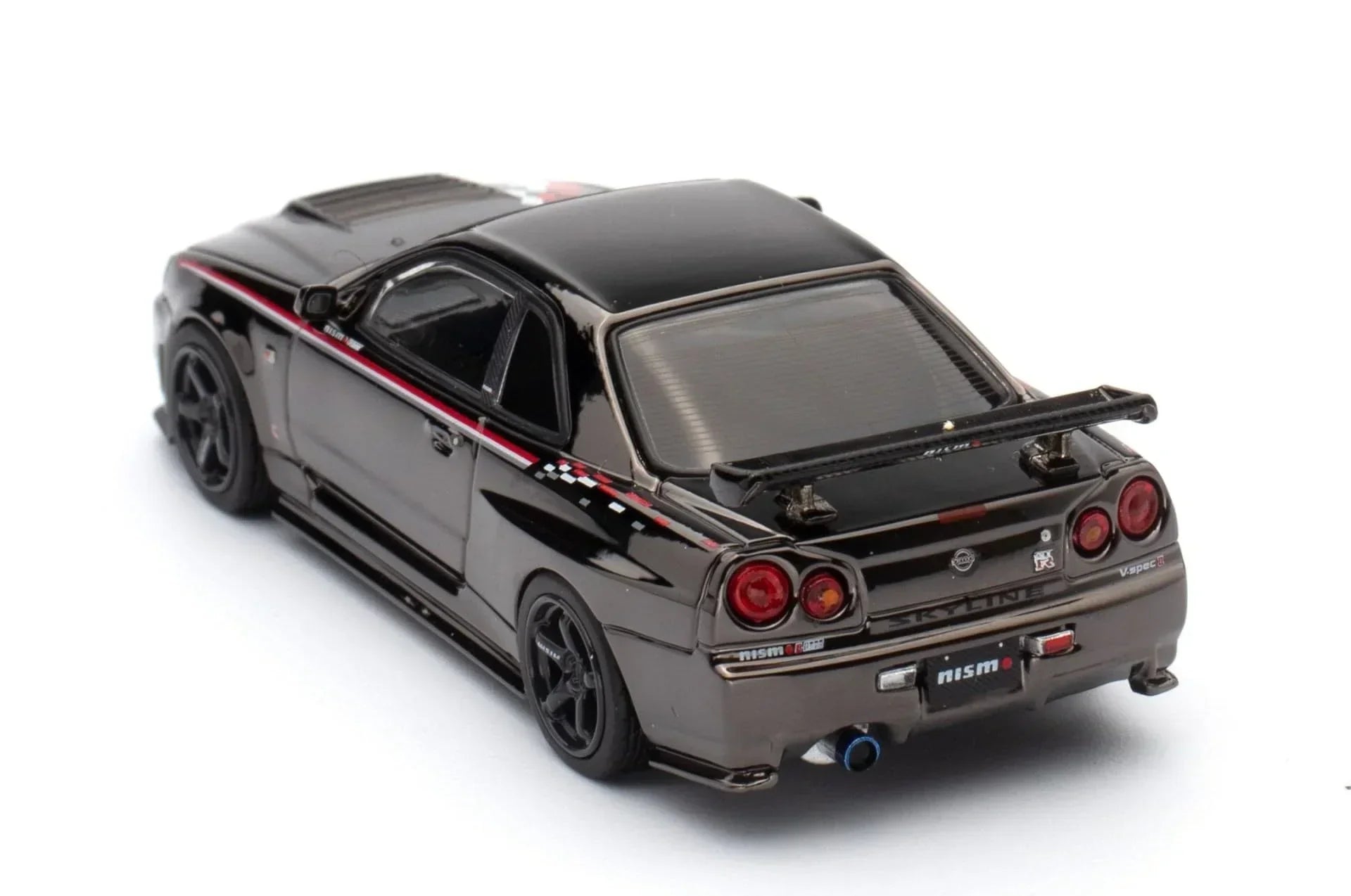 Premium scale diecast model car – *PRE-ORDER* Nissan Skyline GT-R (R34) Nismo R-Tune Black Chrome Hobby Expo China 2023 Event Edition,1:64 Scale Collectible