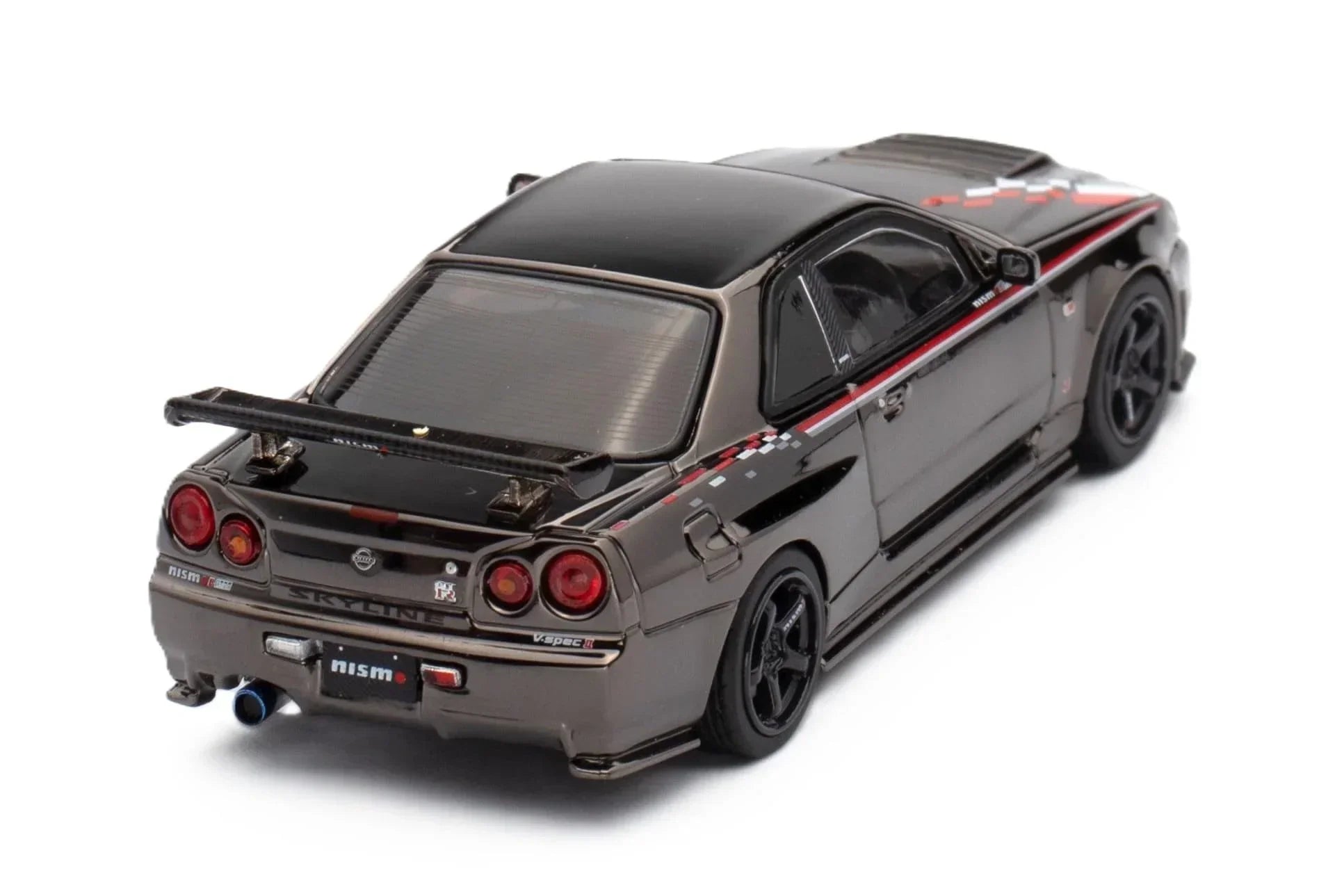 Premium scale diecast model car – *PRE-ORDER* Nissan Skyline GT-R (R34) Nismo R-Tune Black Chrome Hobby Expo China 2023 Event Edition,1:64 Scale Collectible