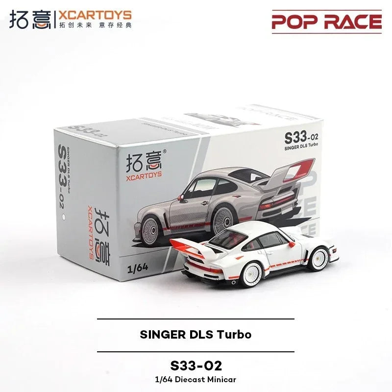 Premium scale diecast model car – Singer DLS Turbo, 1:64 Scale (Silver) Collectible