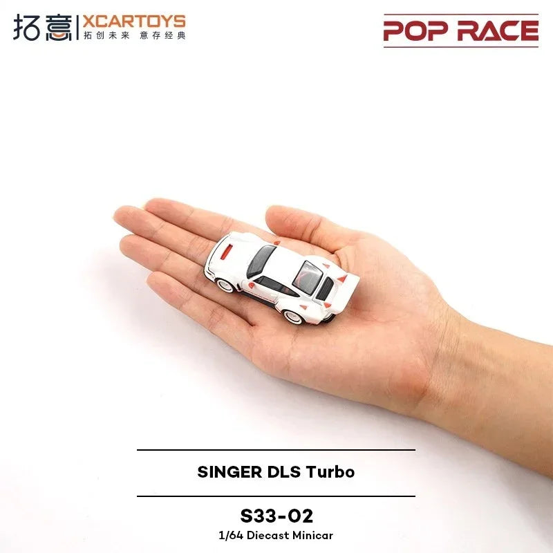 Premium scale diecast model car – Singer DLS Turbo, 1:64 Scale (Silver) Collectible