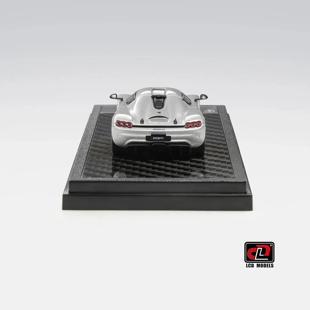 Premium scale diecast model car – Koenigsegg CC850, 1:64 Scale (Silver) Collectible