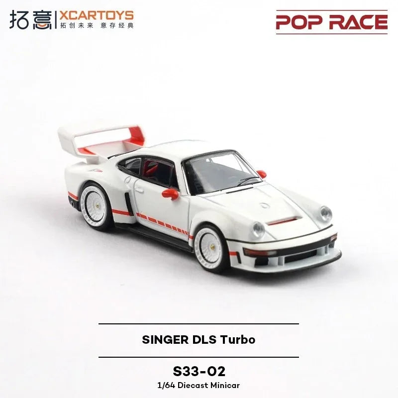 Premium scale diecast model car – Singer DLS Turbo, 1:64 Scale (Silver) Collectible