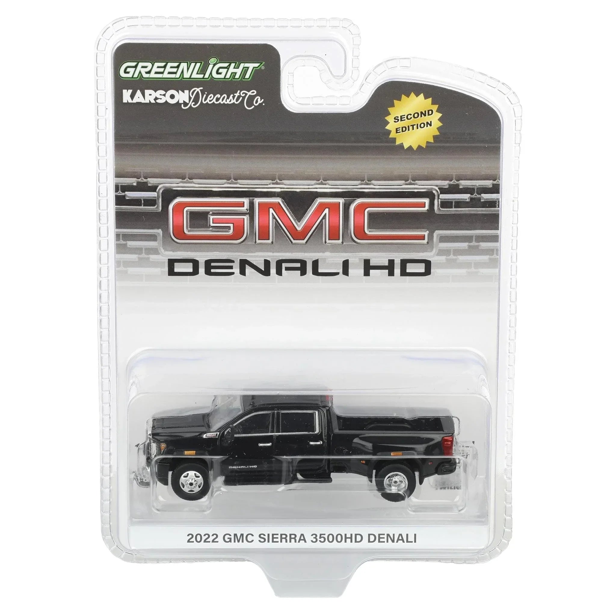 Premium scale diecast model car – GMC SIERRA 3500HD Denali 2022, 1:64 Scale (Black) Collectible