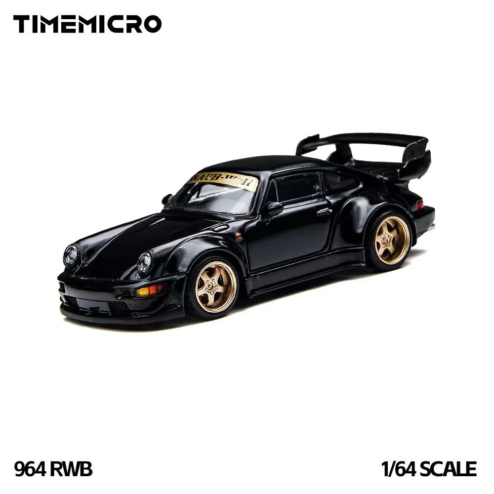 *PRE-ORDER* Time Micro Porsche RWB 964, 1:64 Scale (Black)