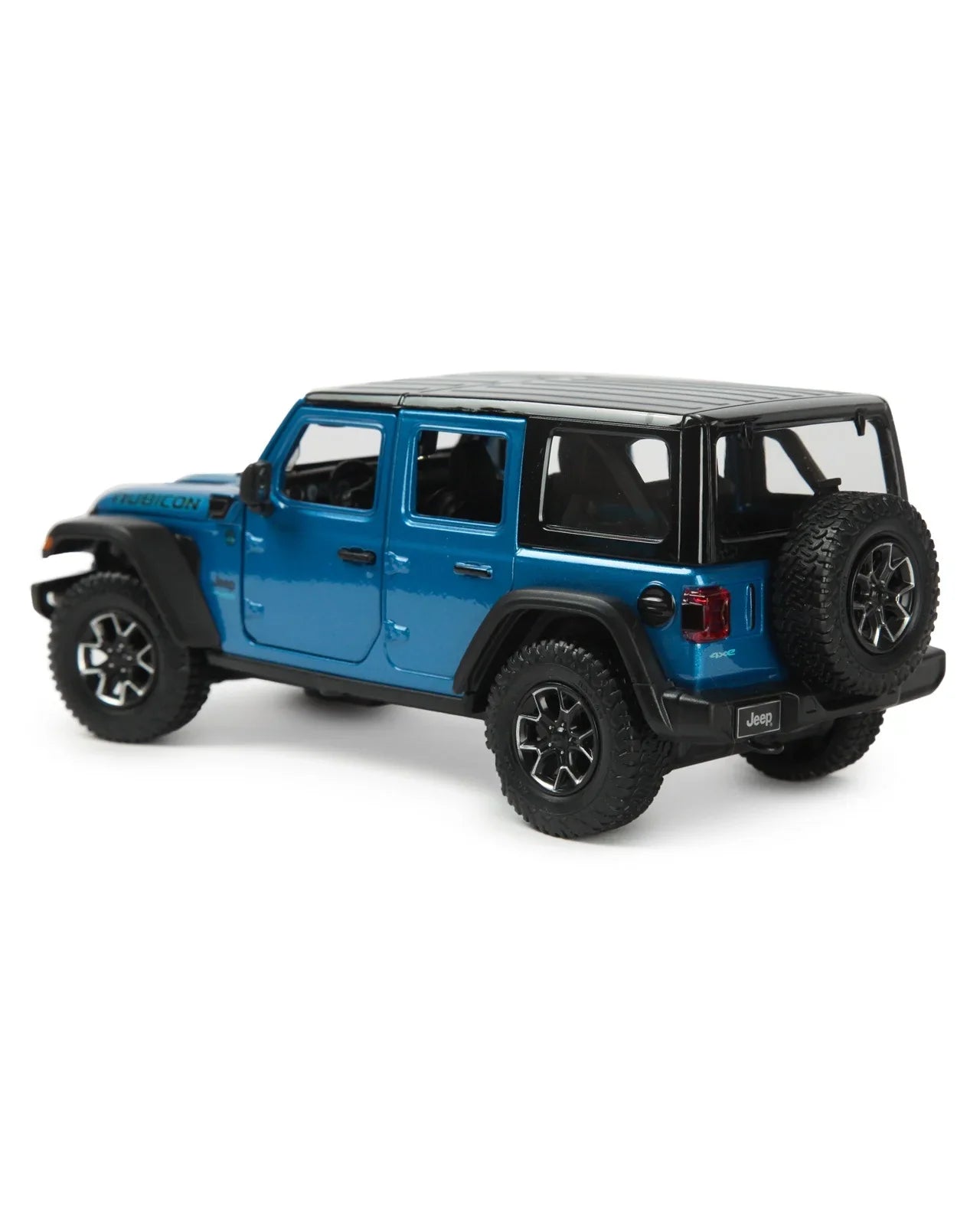 Premium scale diecast model car – Jeep Wrangler Rubicon 4xe, 1:24 Scale (Blue) Collectible