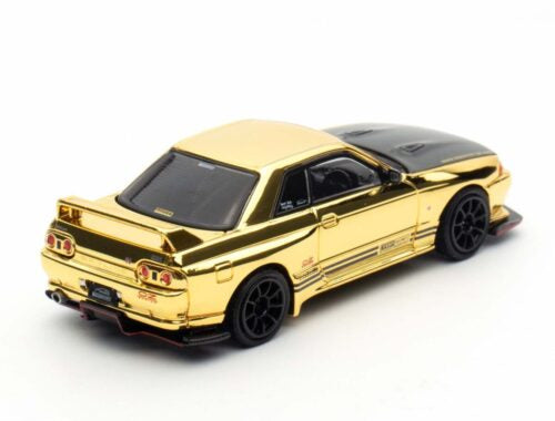 Nissan Skyline GT-R (R32) Top Secret, 1:64 Scale (Chrome Gold)
