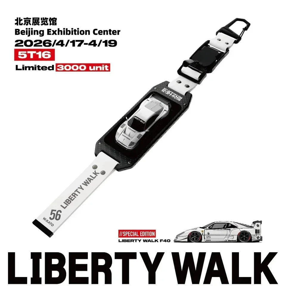 Premium scale diecast model car – *HEC 2026* Liberty Walk F40 D/STANS (White) Chance of Chase Car, 1:64 Scale Collectible