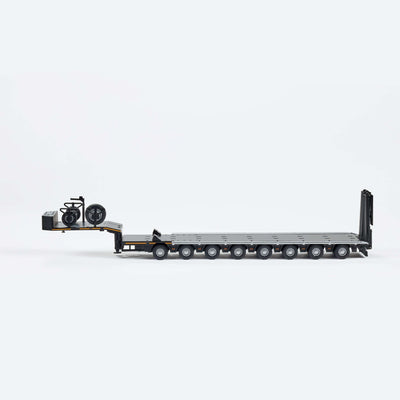 Premium scale diecast model car  – Scania Eight-Axis Semi-Low Deck Trailer, 1:64 Scale (Black) Collectible