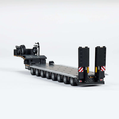 Premium scale diecast model car  – Scania Eight-Axis Semi-Low Deck Trailer, 1:64 Scale (Black) Collectible
