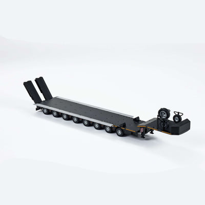 Premium scale diecast model car  – Scania Eight-Axis Semi-Low Deck Trailer, 1:64 Scale (Black) Collectible