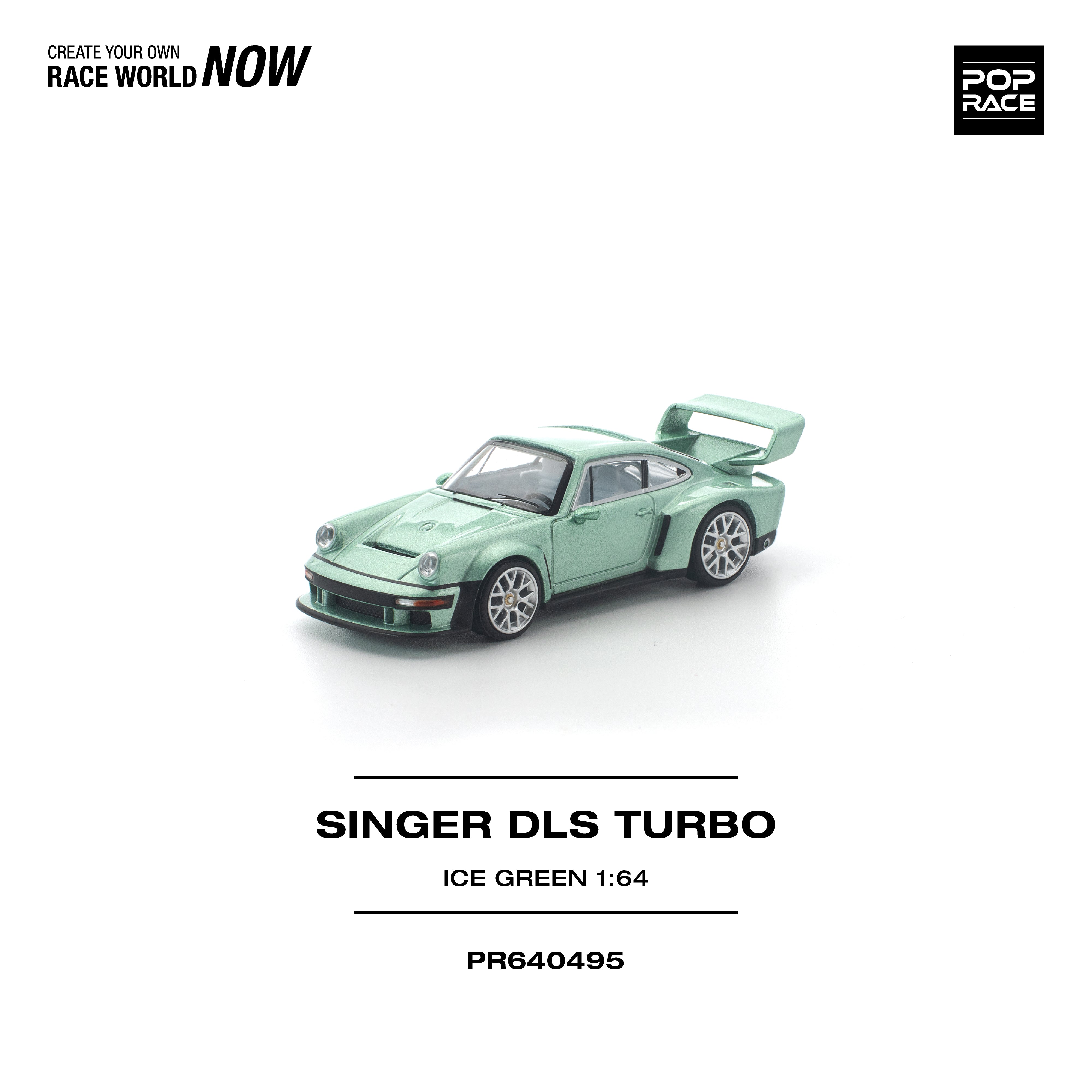 Premium scale diecast model car  – *PRE-ORDER* Singer DLS Turbo, 1:64 Scale (Ice Green) Collectible