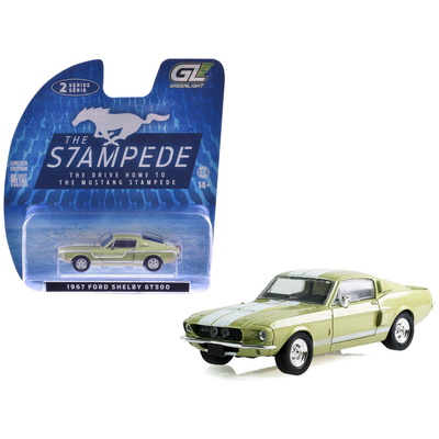 *PRE-ORDER* The Mustang Stampede Series 2 - 1967 Ford Shelby GT500 - Lime Gold, 1:64 Scale