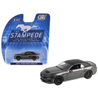 *PRE-ORDER* The Mustang Stampede Series 2 - 2024 Ford Mustang1 GT 5.0 Convertible, 1:64 Scale (Dark Matter Gray)