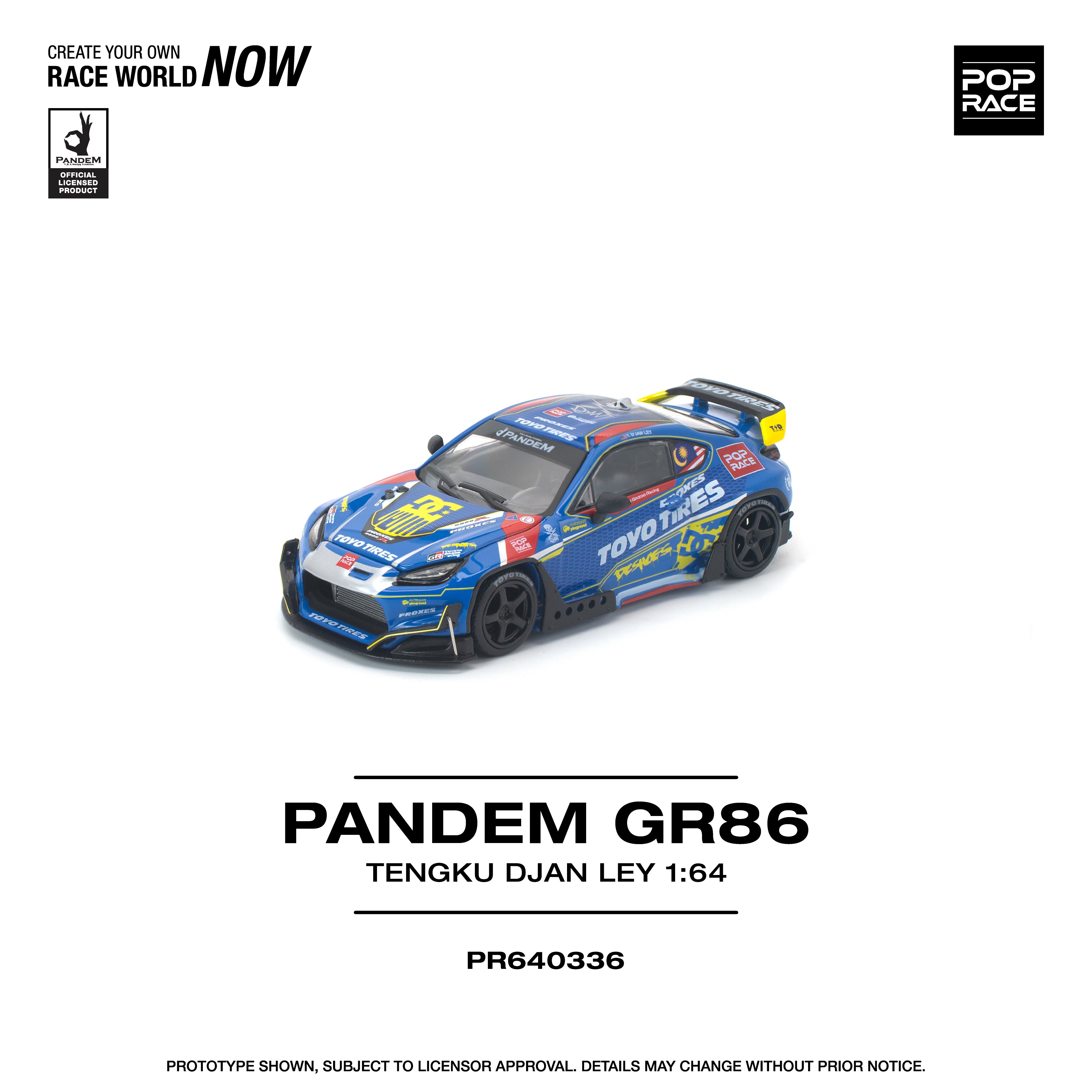 Premium scale diecast model car  – *PRE-ORDER* Pandem GR 86 Tengku Djan Ley, 1:64 Scale Collectible